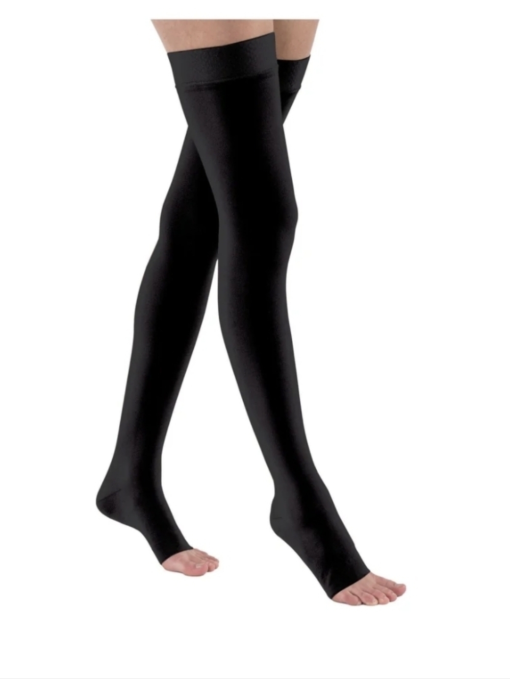 JOBST Relief Black OPEN TOE THIGH HIGHS Shapewear 15-20mmHg Medium
